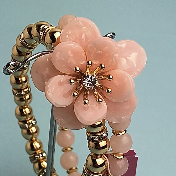 Lilly Pulitzer Statement Bracelet Stretch Exquisite Flower Bloom Blush P… - Picture 4 of 8